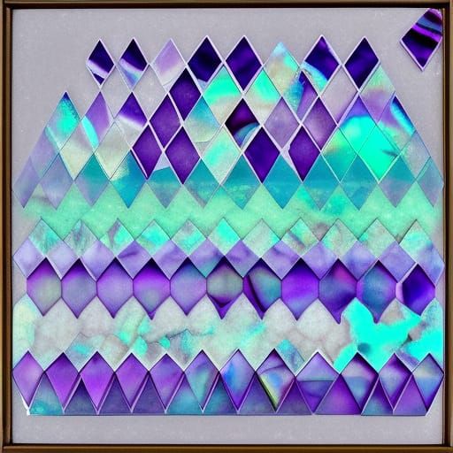 Geometric Amethyst and Turquoise Prismscape