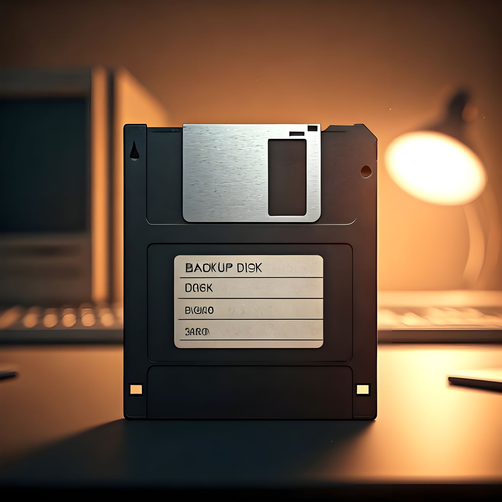 3.5-inch Floppy Disk with Backup Label