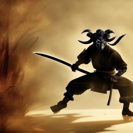 Oni Ninja Samurai Transformation Into Shadow Monster