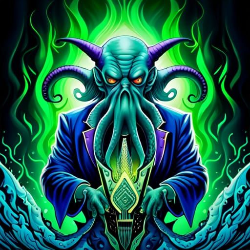 Cthulhu God Monster Shredding Guitar