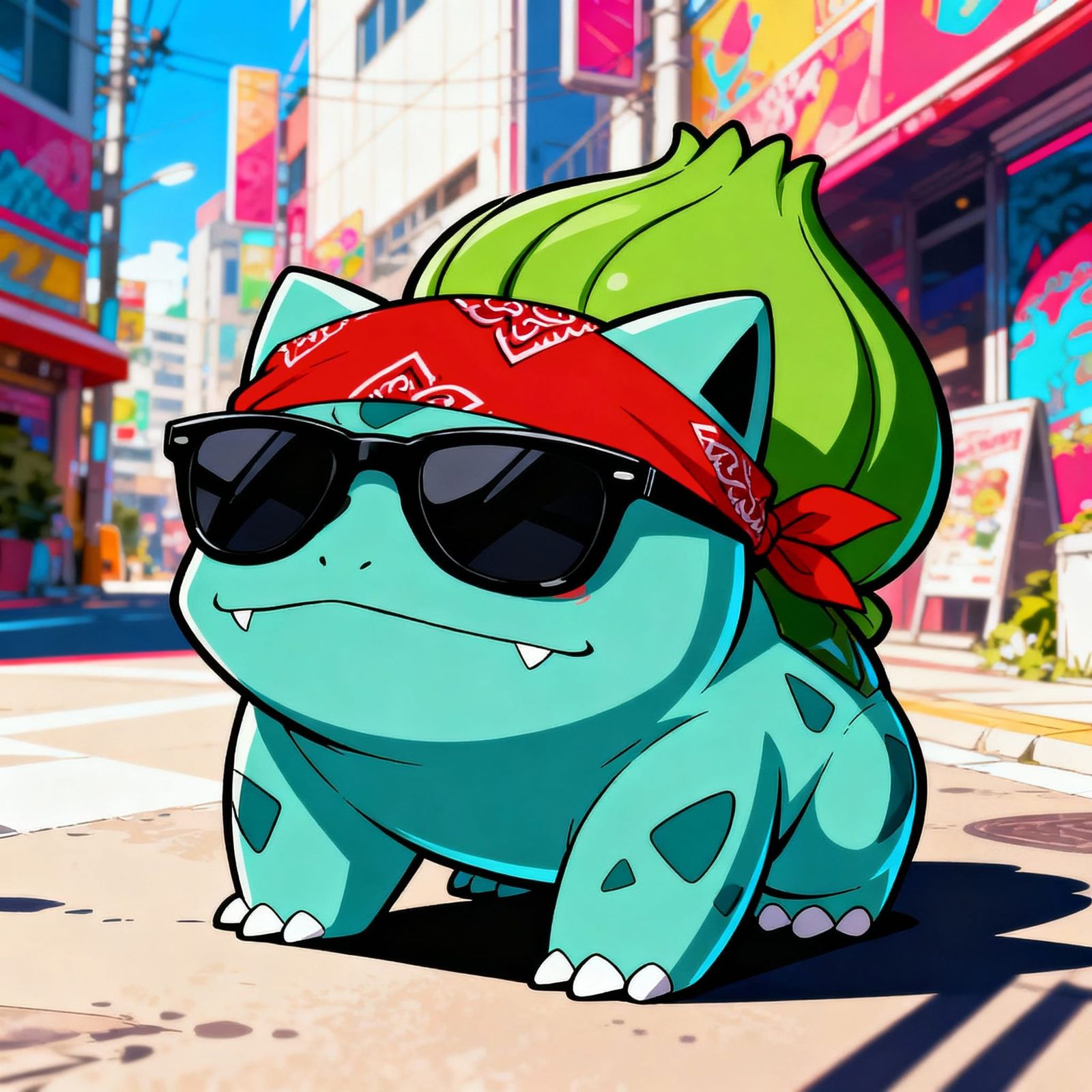 Gangster Bulbasaur Mimics Squirtle Squad Style