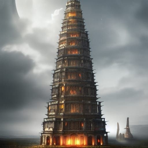 Epic Tower of Titans: Digital Matte Painting