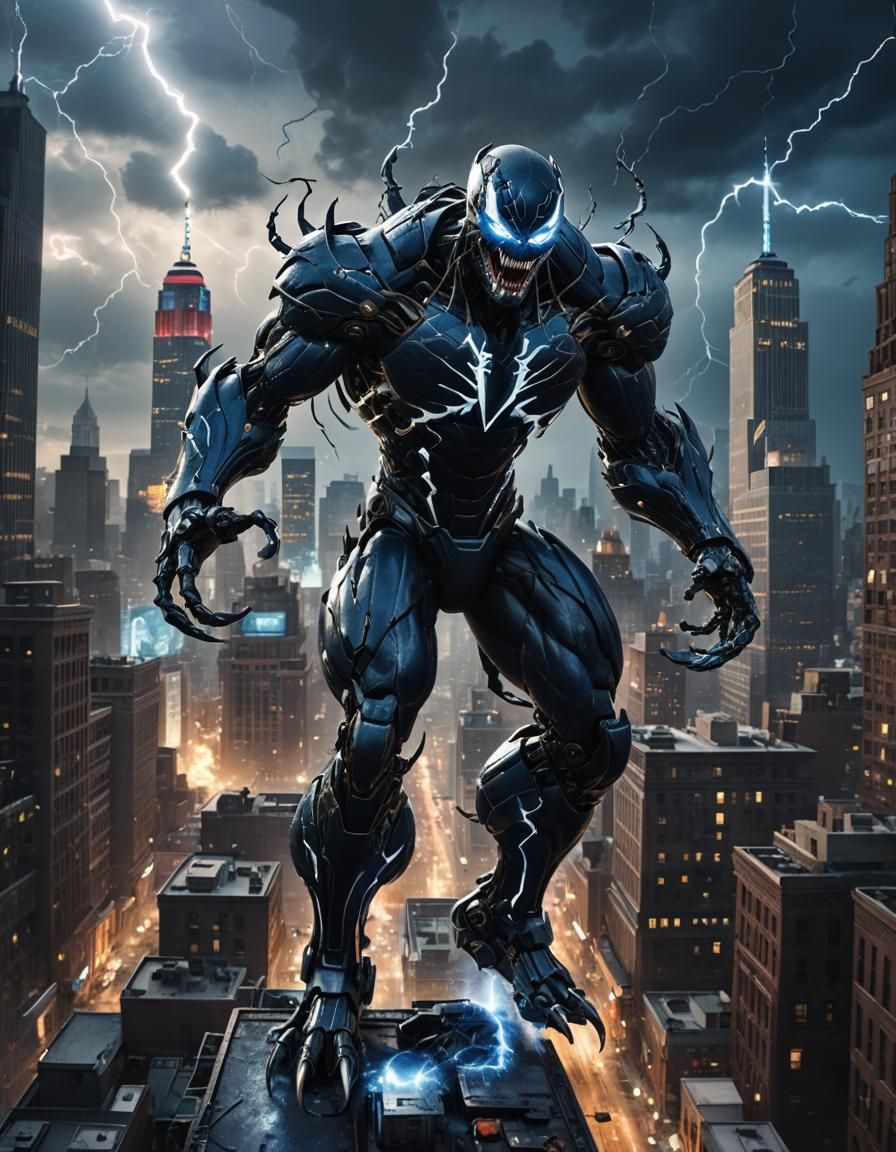 Robotic Venom Unleashes Lightning in Manhattan