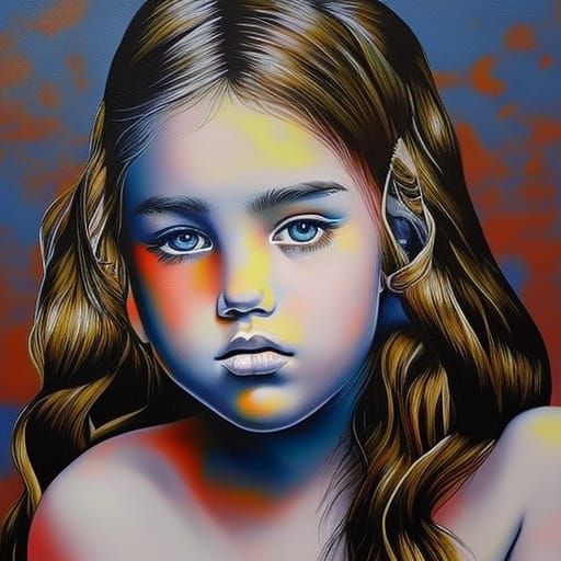 Colorful Graffiti Art of a Beautiful Girl