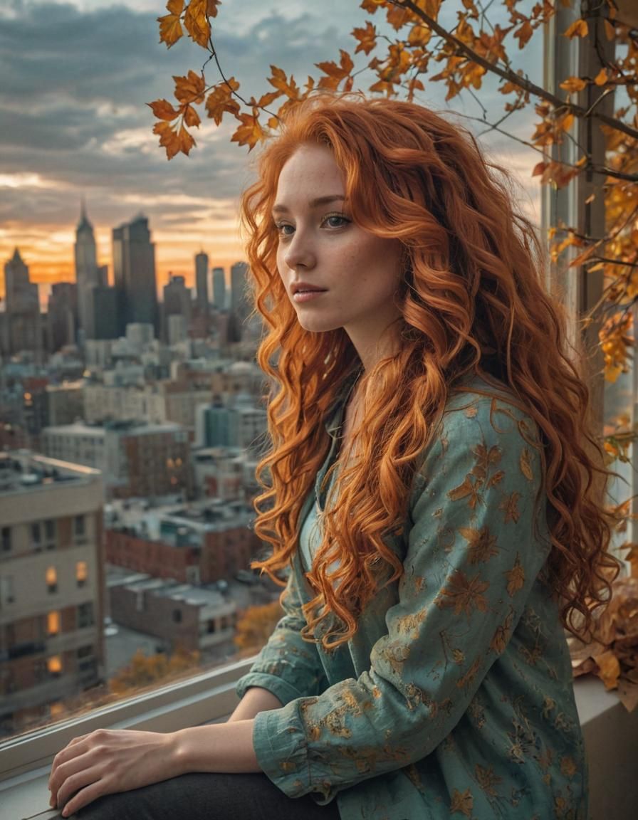 Dreamy Autumn Evening in the City