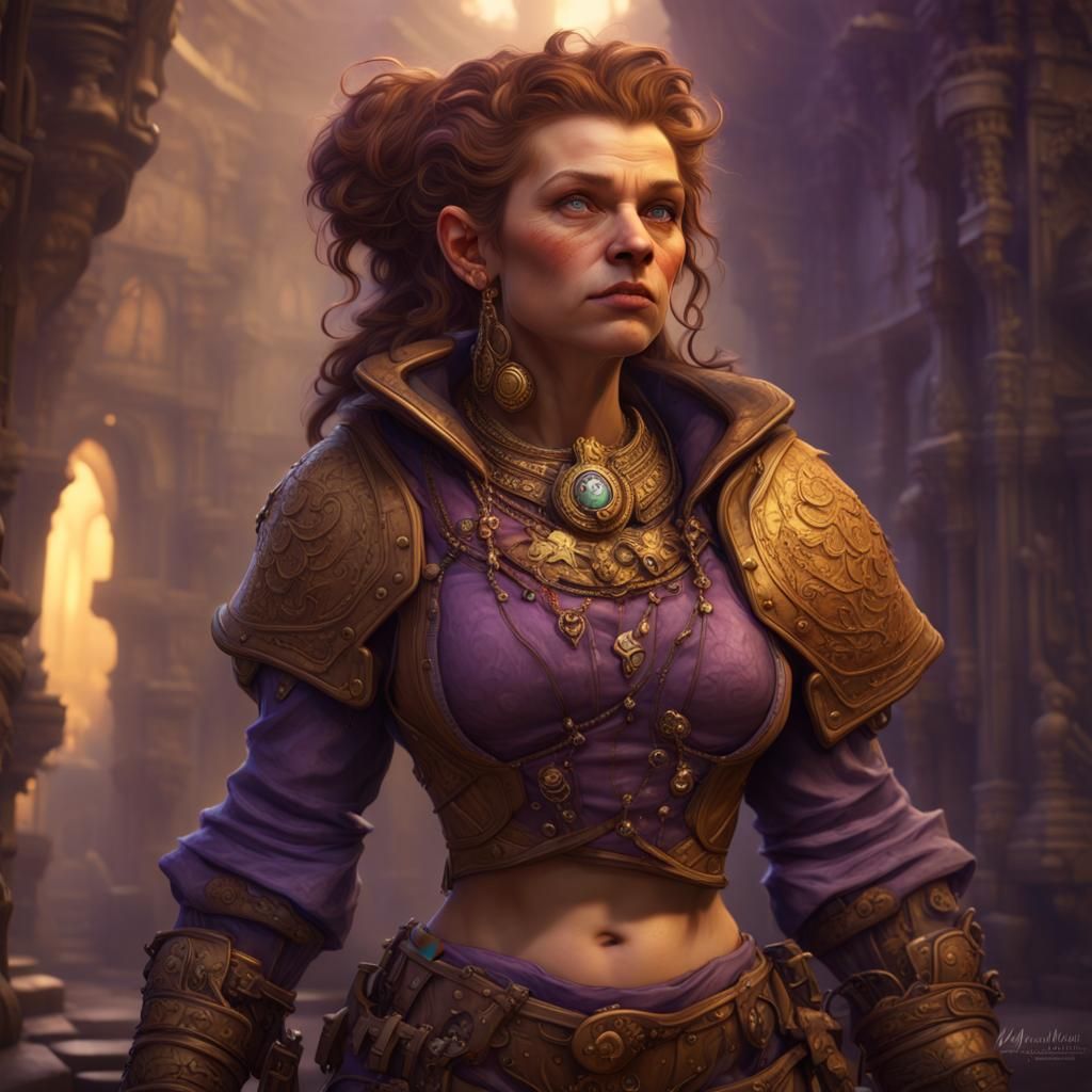 Detailed Dark Fantasy Dwarf Hybrid in 8K