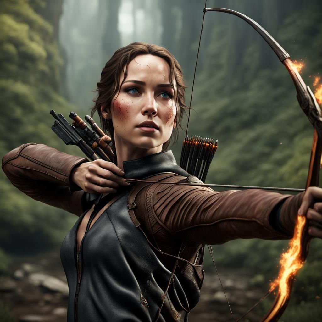 Katniss Everdeen: Detailed Matte Painting