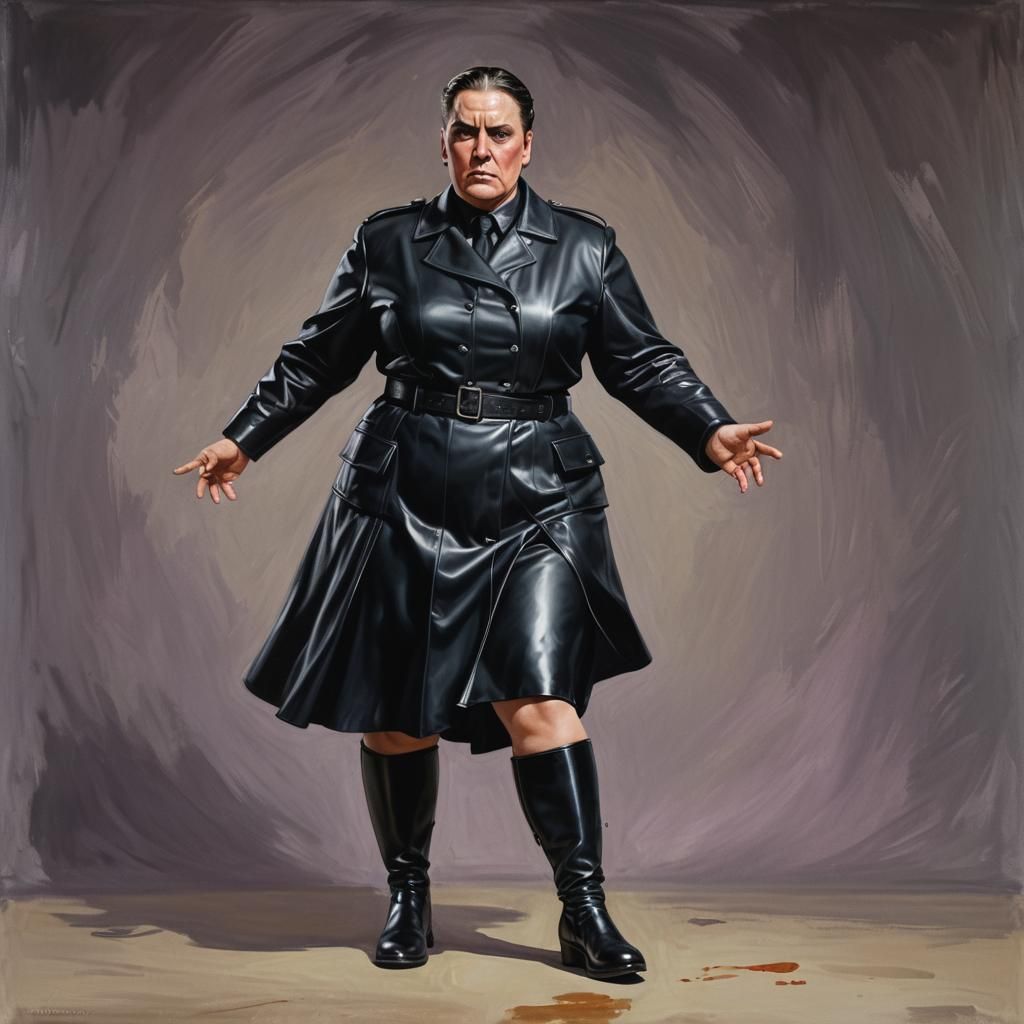 Agatha Trunchbull as Strict Villainess: Hyperrealistic Portr...