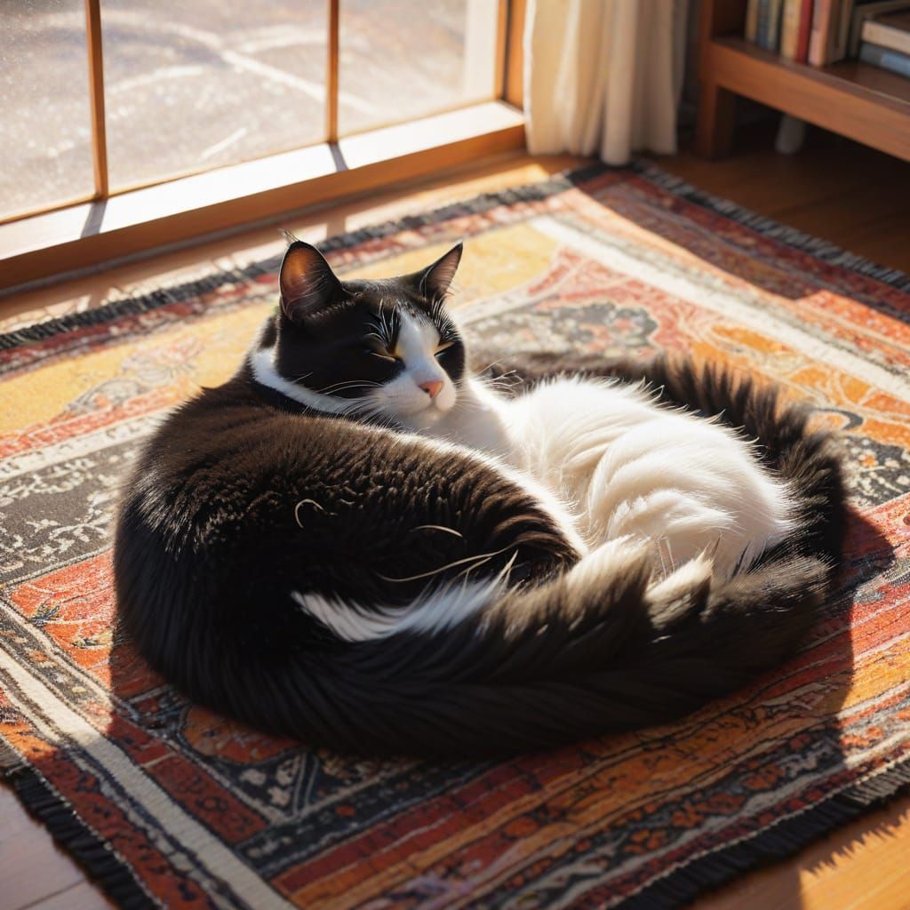 Cat Nap in Warm Sunlight, Norman Lindsay Style