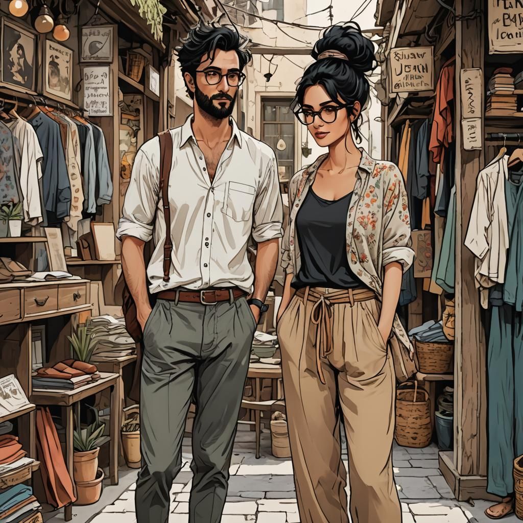 First Meeting in a Vintage Clothing Store