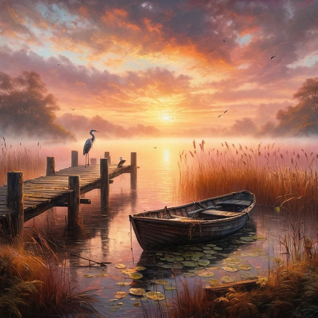 The rowing boat and the pier