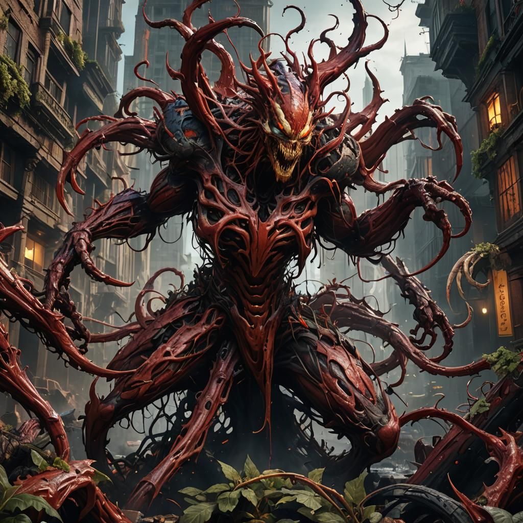 Detailed Matte Painting of Carnage in 8K