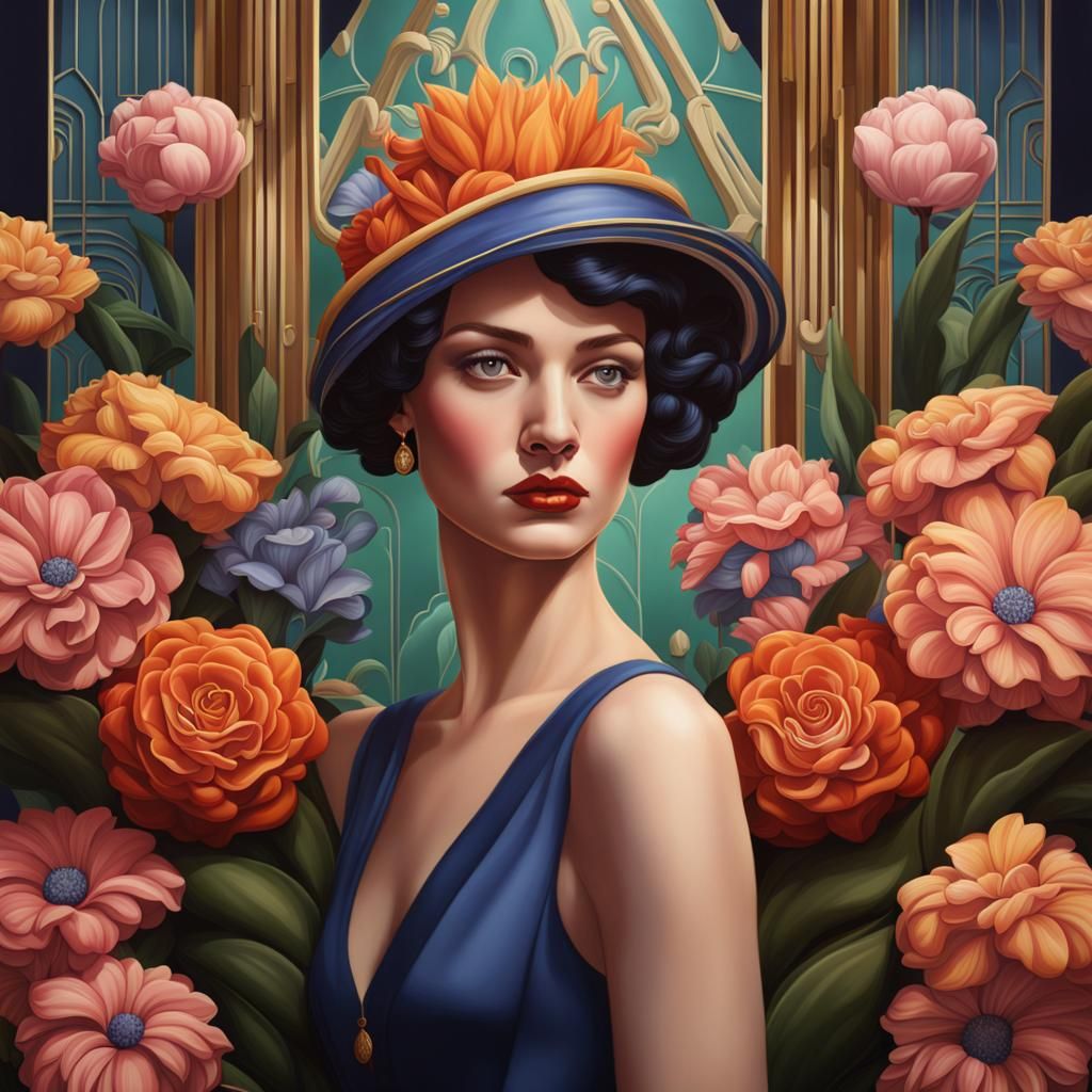 Art deco portrait
