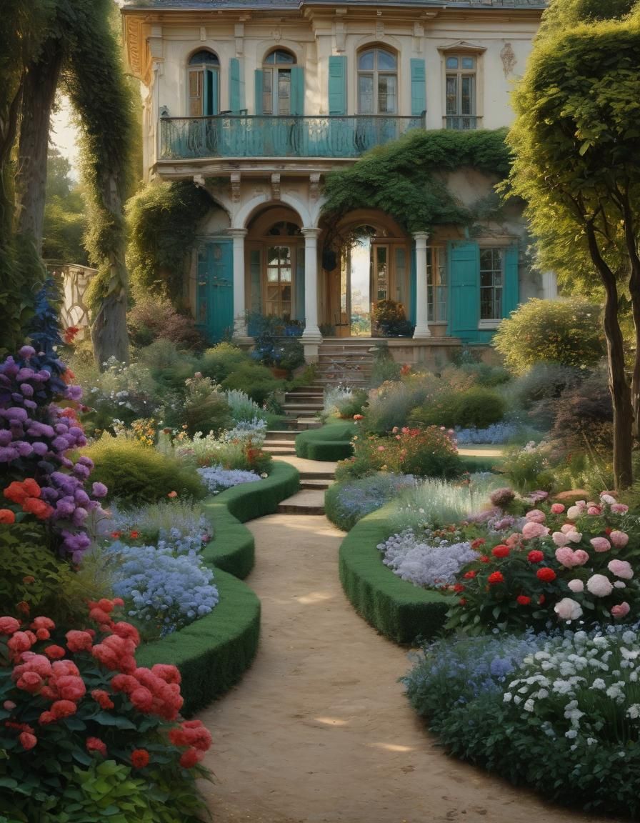 Edward Scissorhands' Garden in 19th Century Style