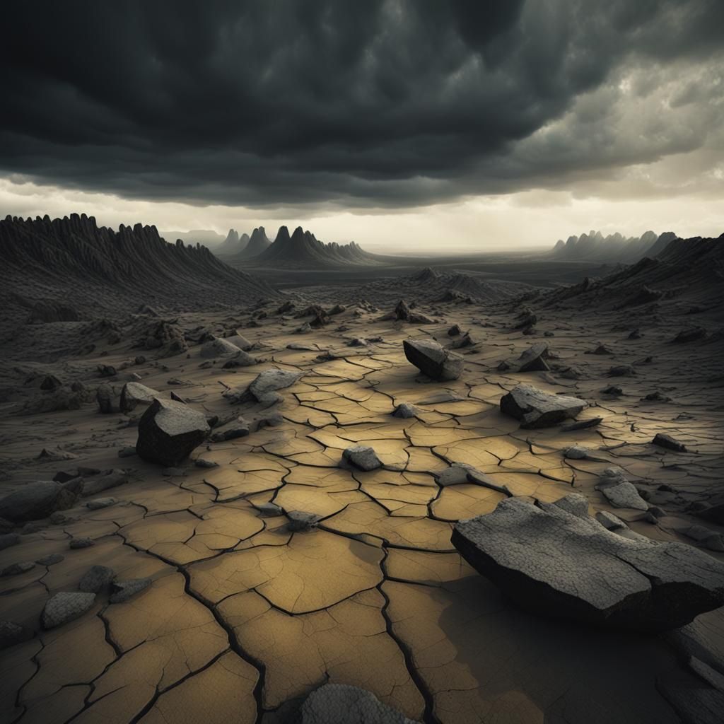 Dark Gothic Landscape of Endless Barren Earth