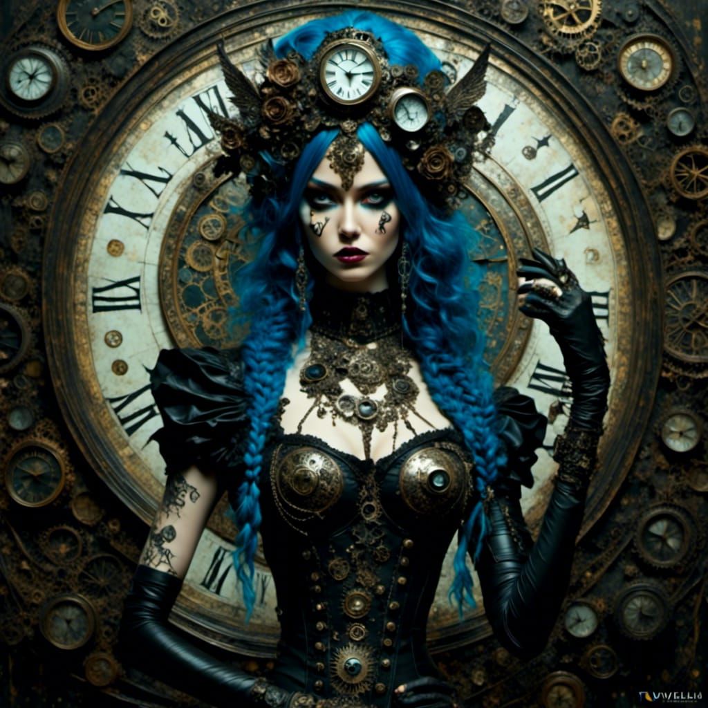 Steampunk Goddess with Mechanical Details