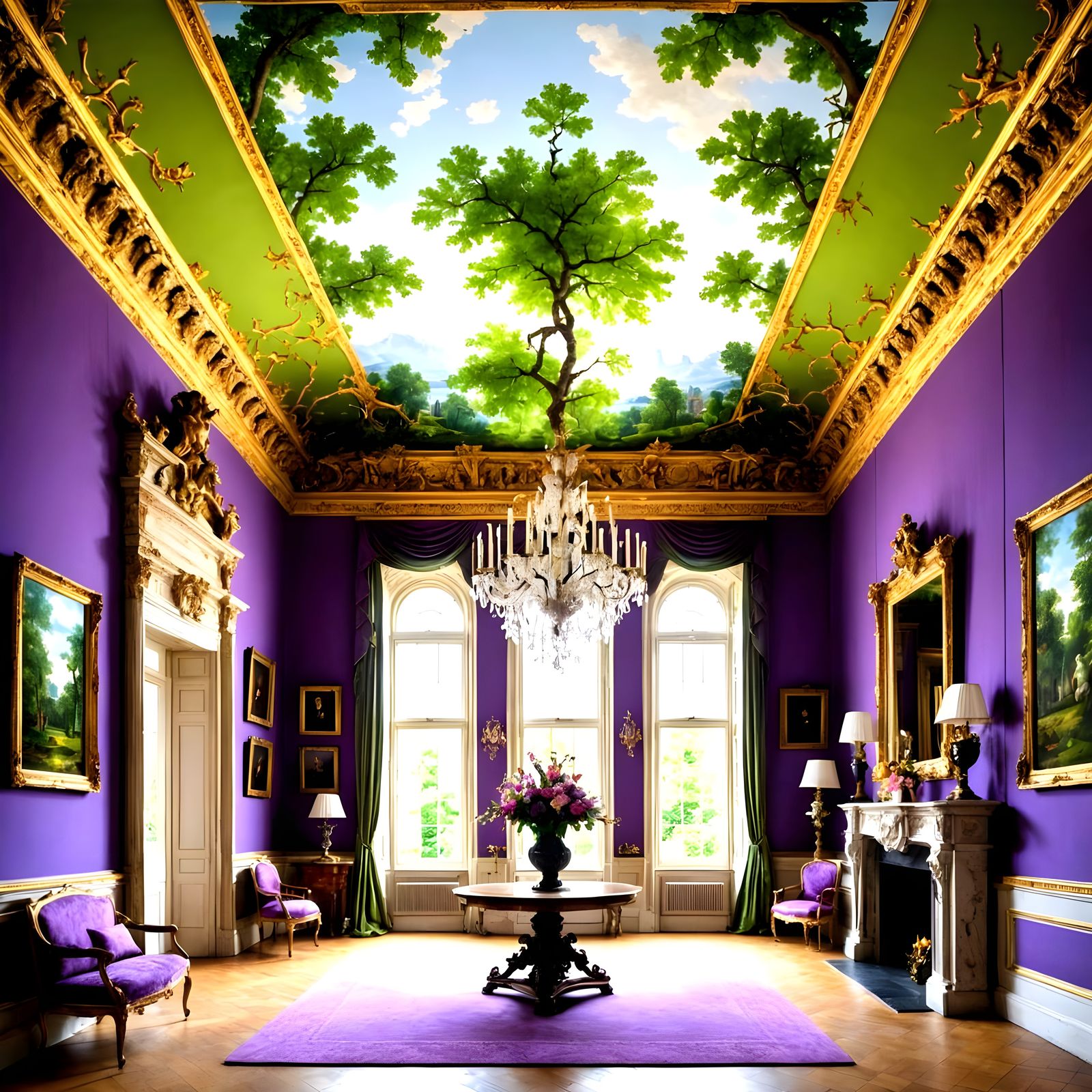 Regal Art Gallery with Royal Porcelain Ceiling