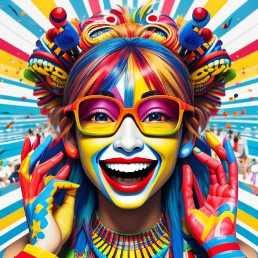 Vibrant Toyism Artwork Captures Joyful Summer Moments