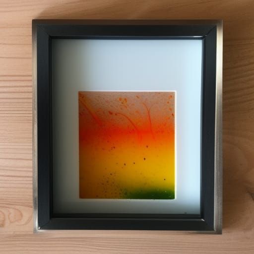 Ice Dye Art Framed in Glass