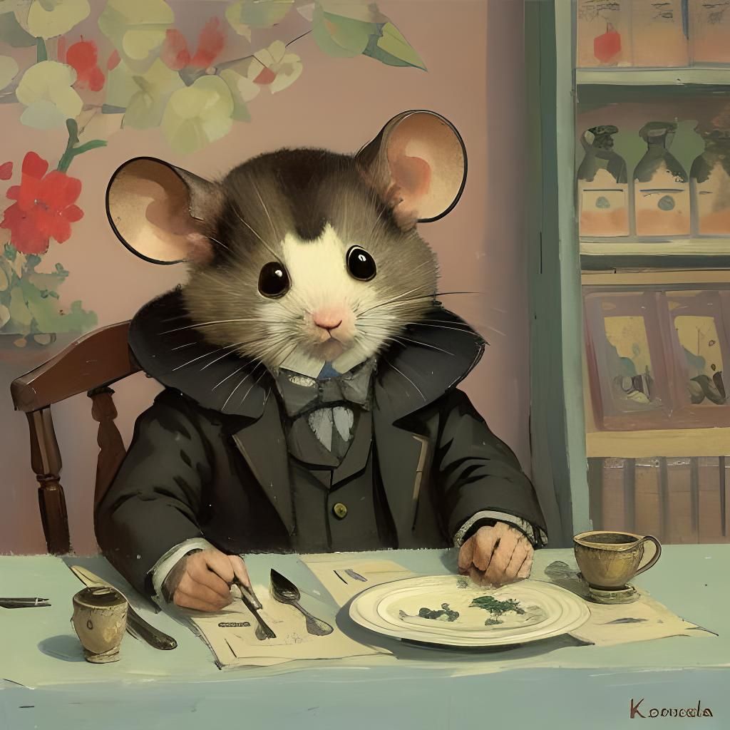 A Mouse in Costume, Inspired by Russian Art