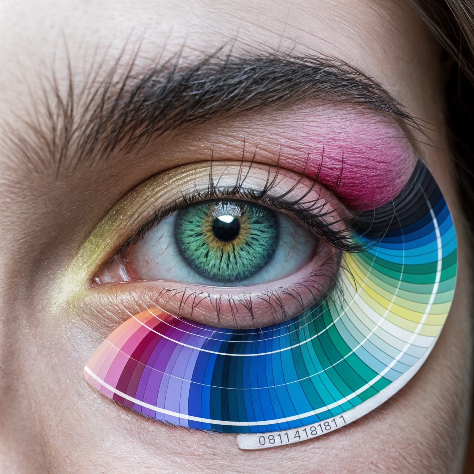 Vibrant Green Eye Collage