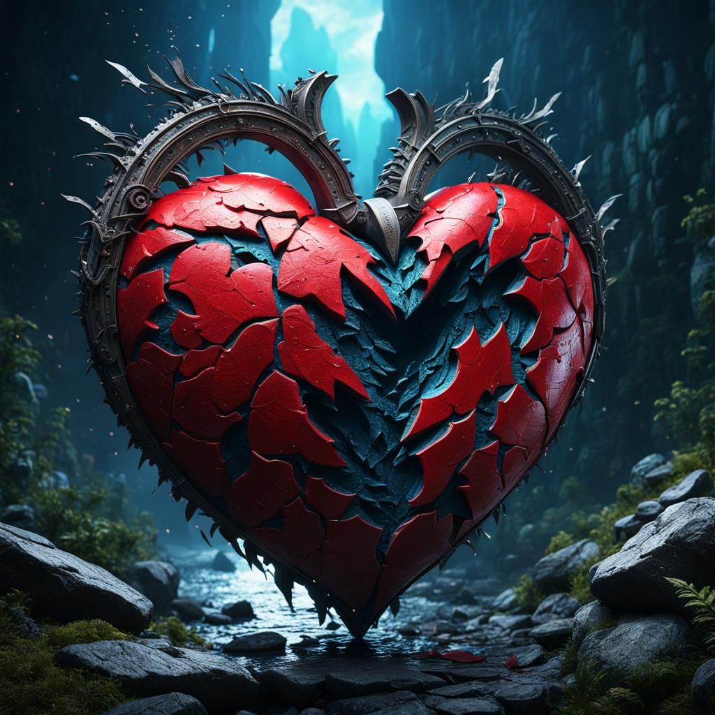 Fantastical Two-Part Broken Heart Concept Art