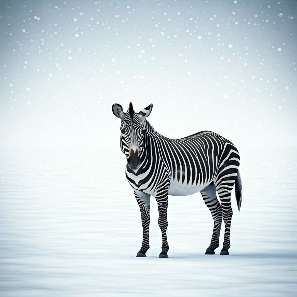 Invisible Zebra: Black Stripes in a White Winter Landscape