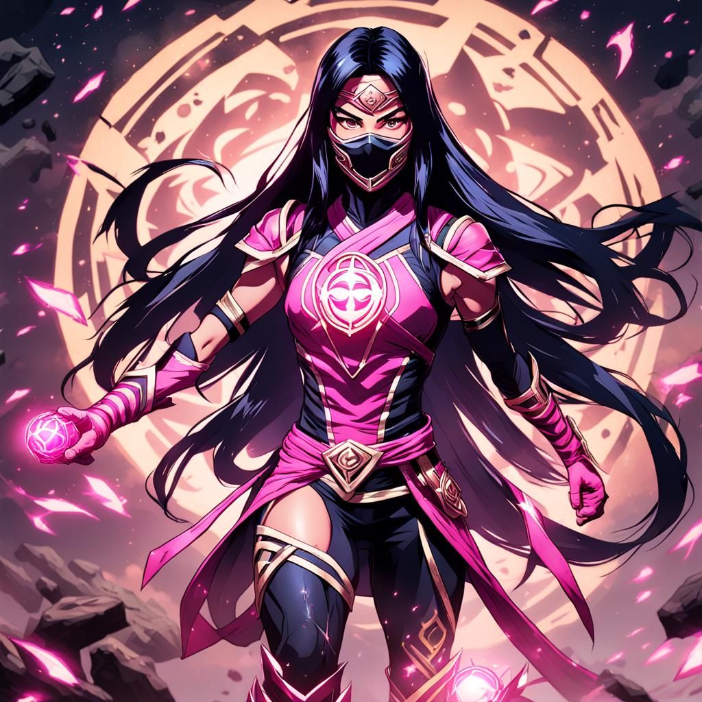 Mileena as Star Sapphire Lantern in Anime Style