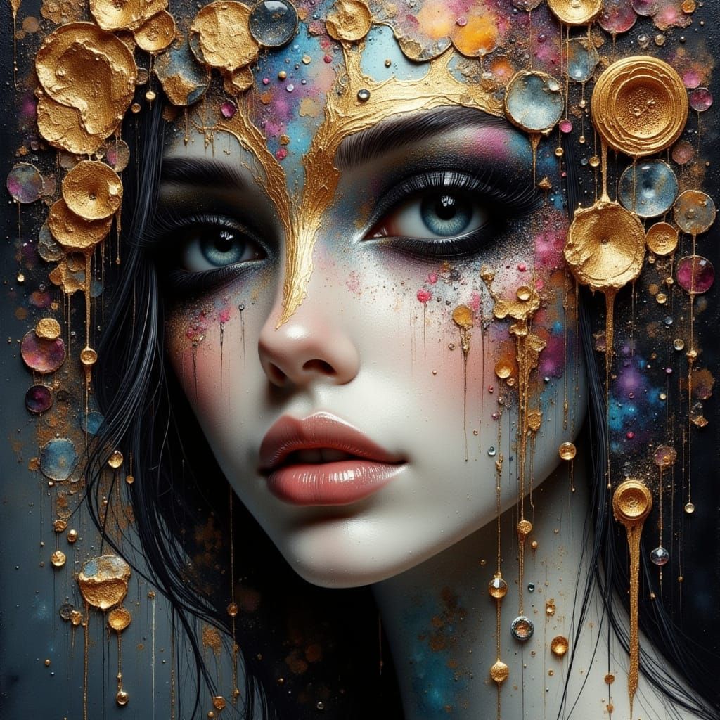 Mysterious Beauty Portrait in Garmash Style