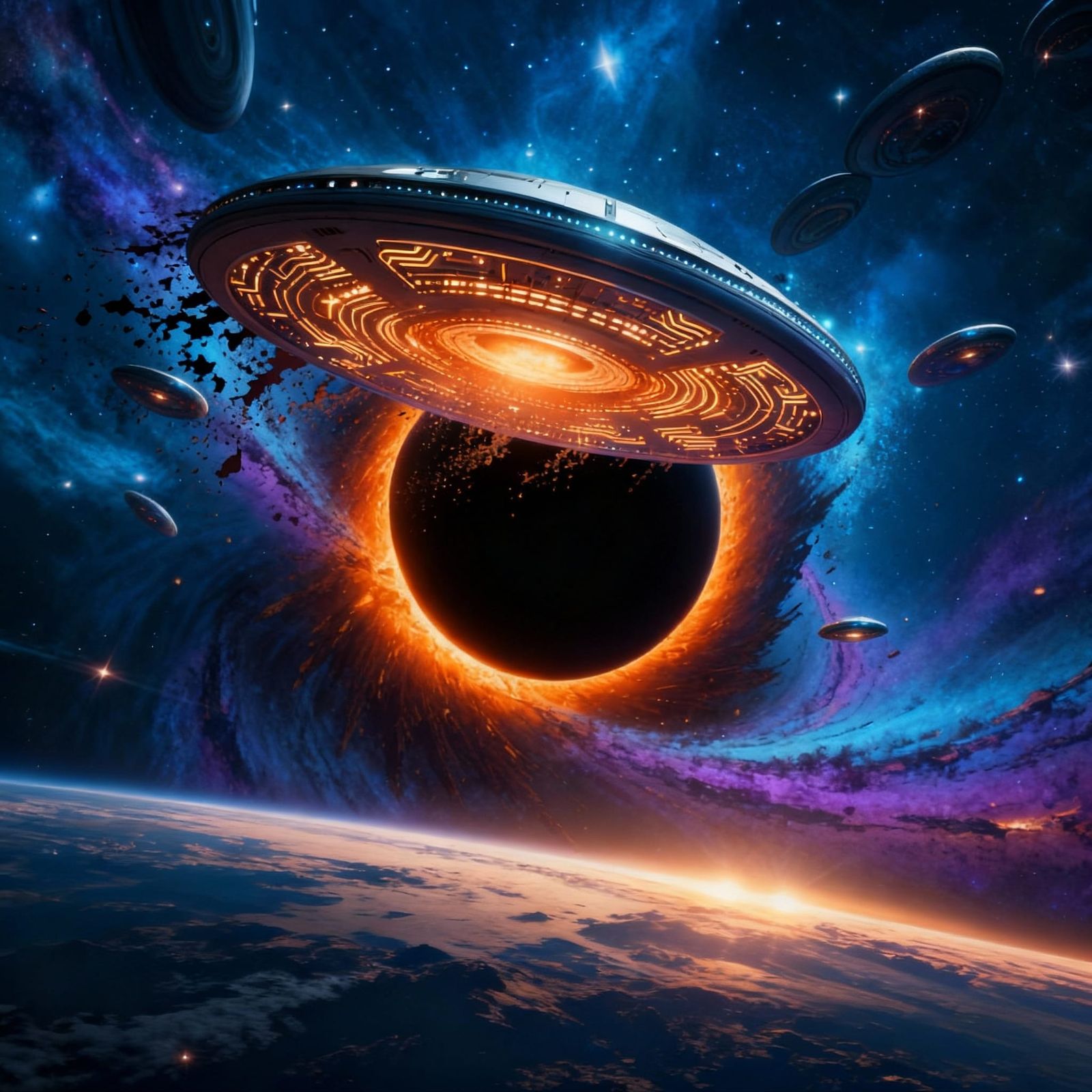 UFO Escaping Black Hole