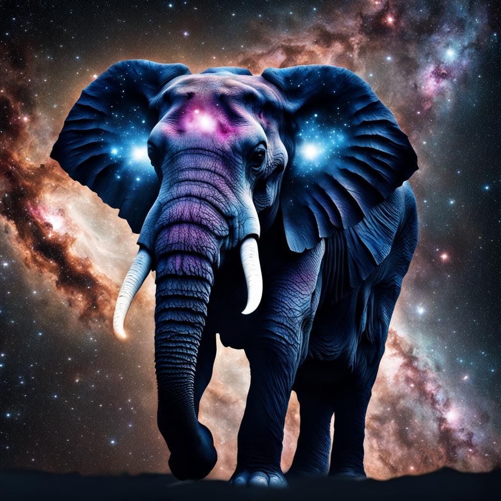 Nebula Elephant in Space Photograph