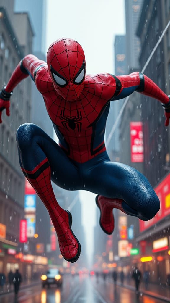 Miles Morales Spider-Man Swings Through Manhattan in Comic A...