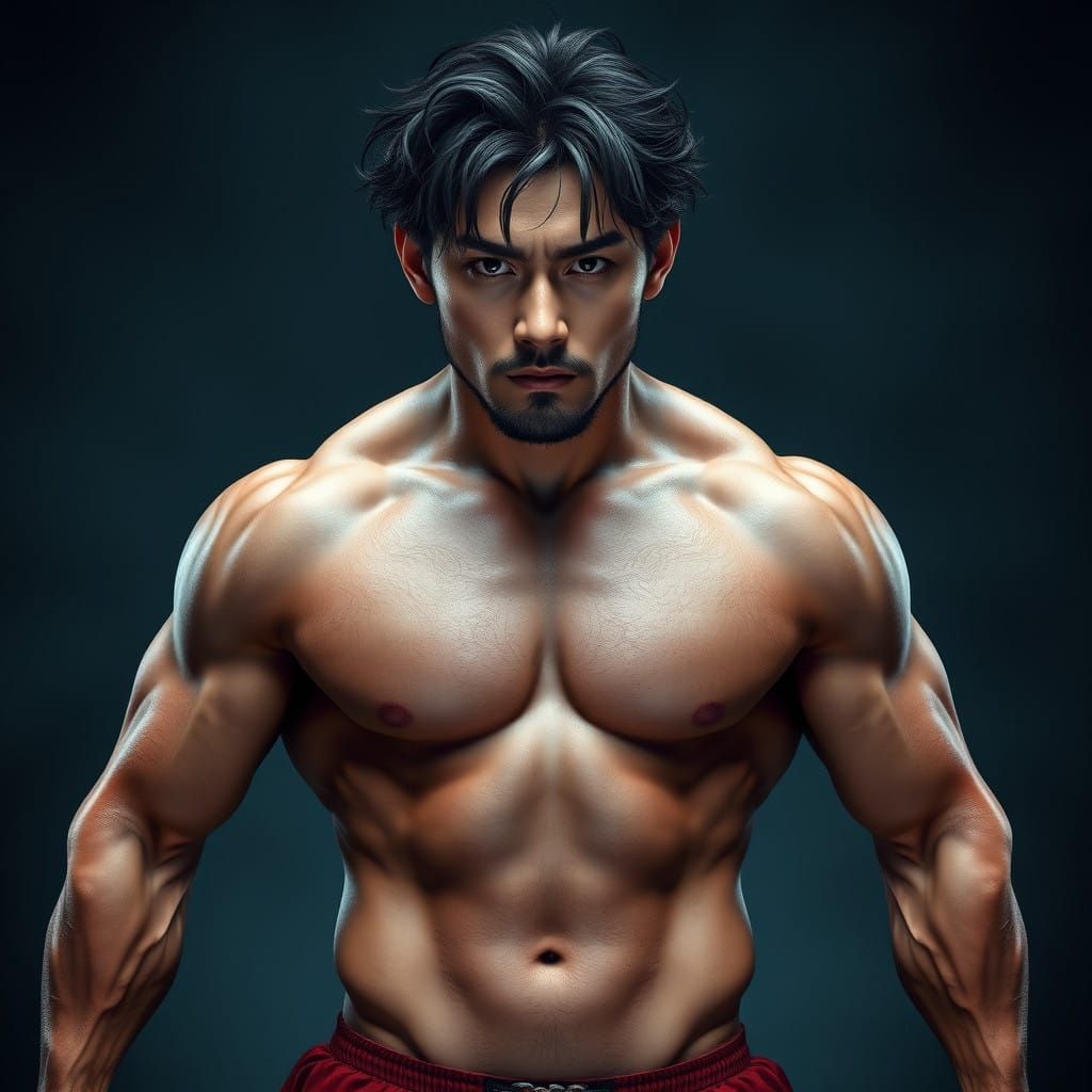 Confident Warrior in a Realistic, Fantastical Style