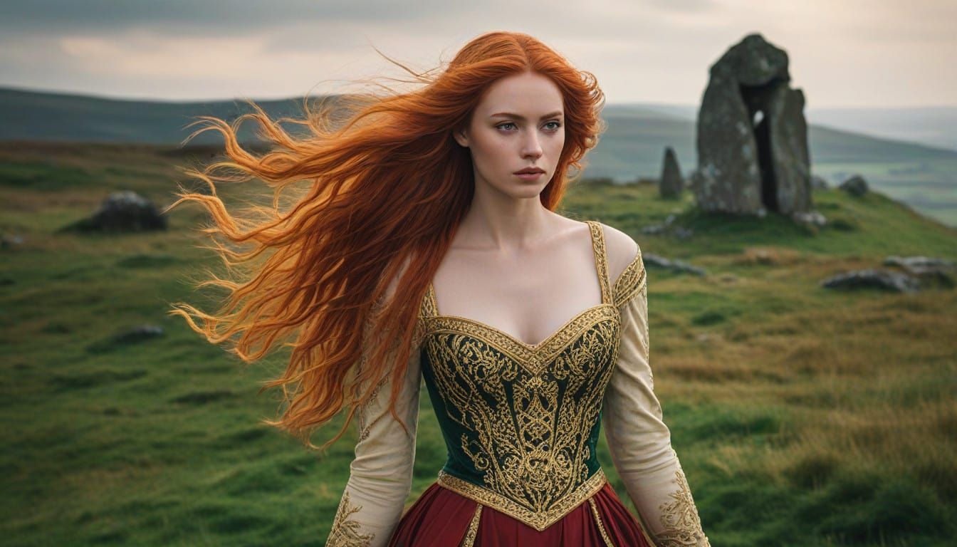 With red-gold hair, and sea green-eyes, Angharad was the most beautiful princess of the Royal House of Llyr.