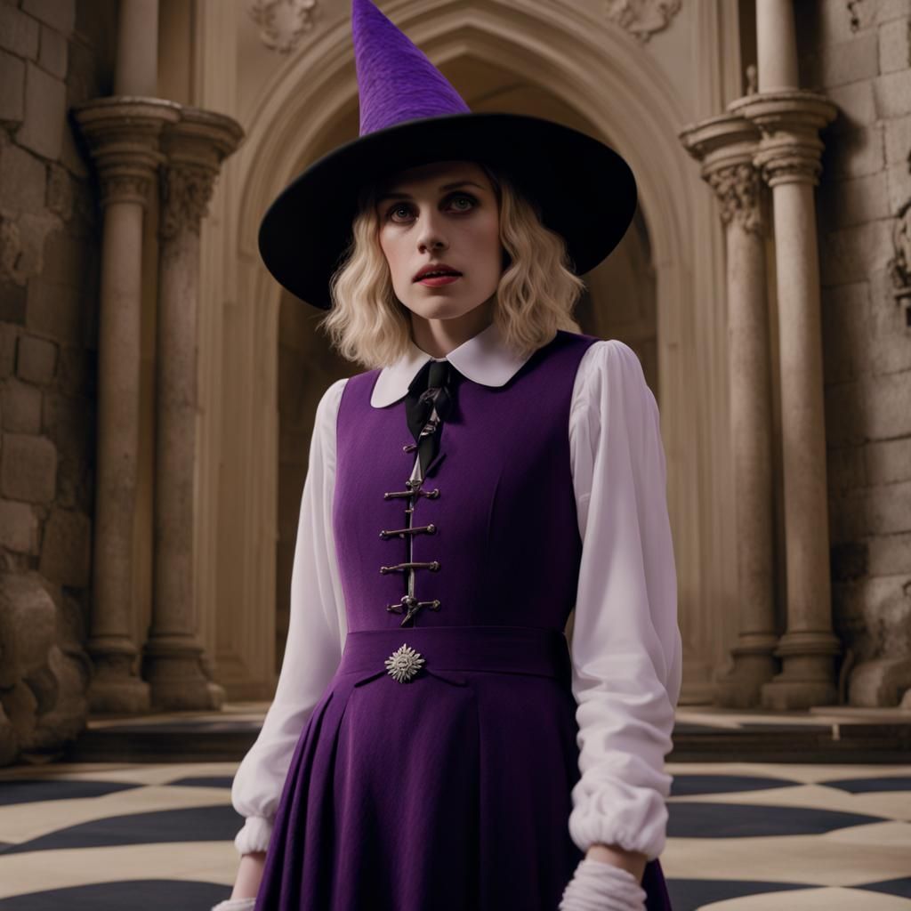 Fantasy Movie Still of Spellcaster in Castle