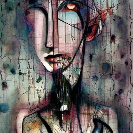 Surreal Claymation Portrait with Bioluminescence