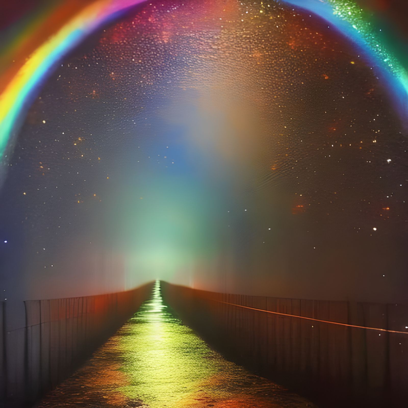 Geometric Metallic Rainbow in Liquid Metal