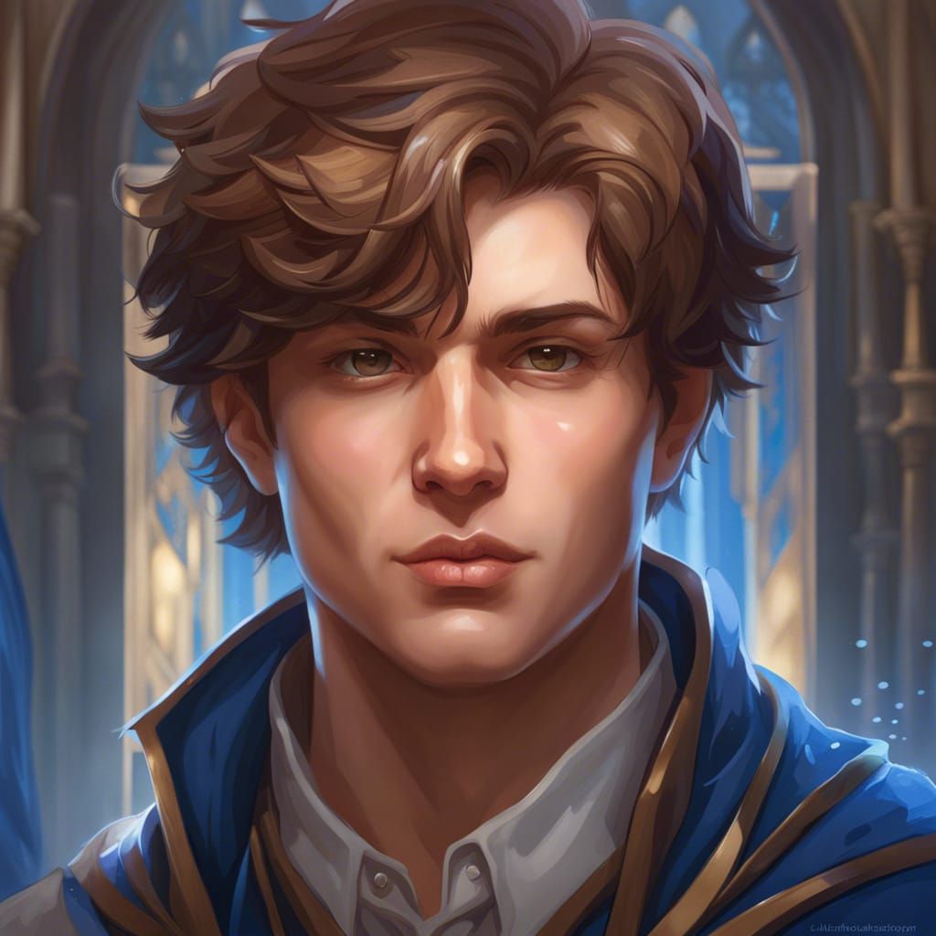 Hogwarts Ravenclaw Student Portrait in Digital Art Style