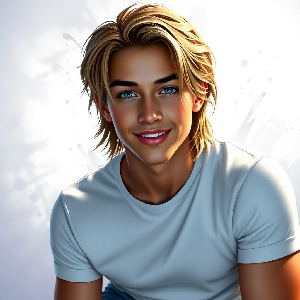 Playful Half-Filipino American Man in Dynamic Portrait