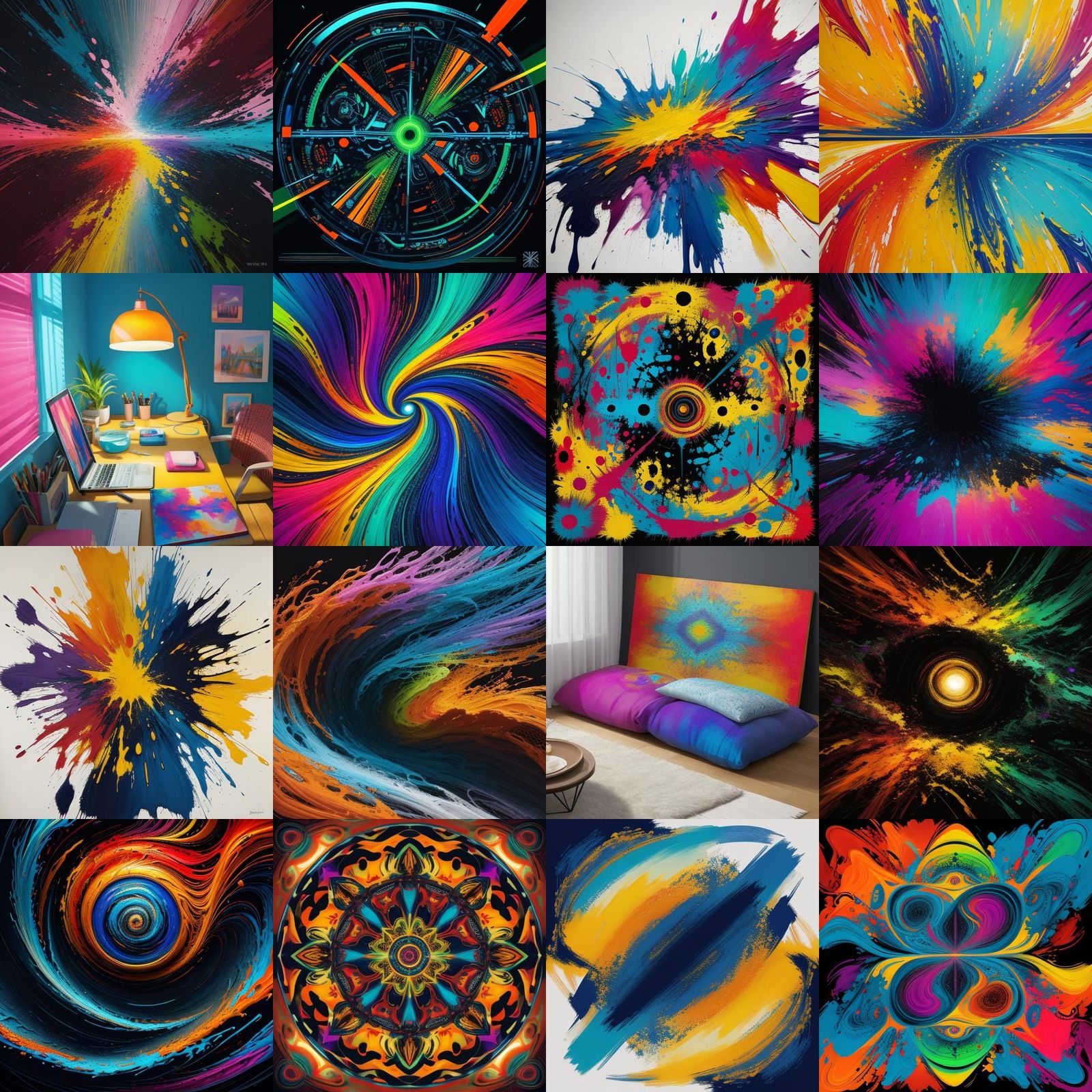 Colorful Abstract Art with Human Touch