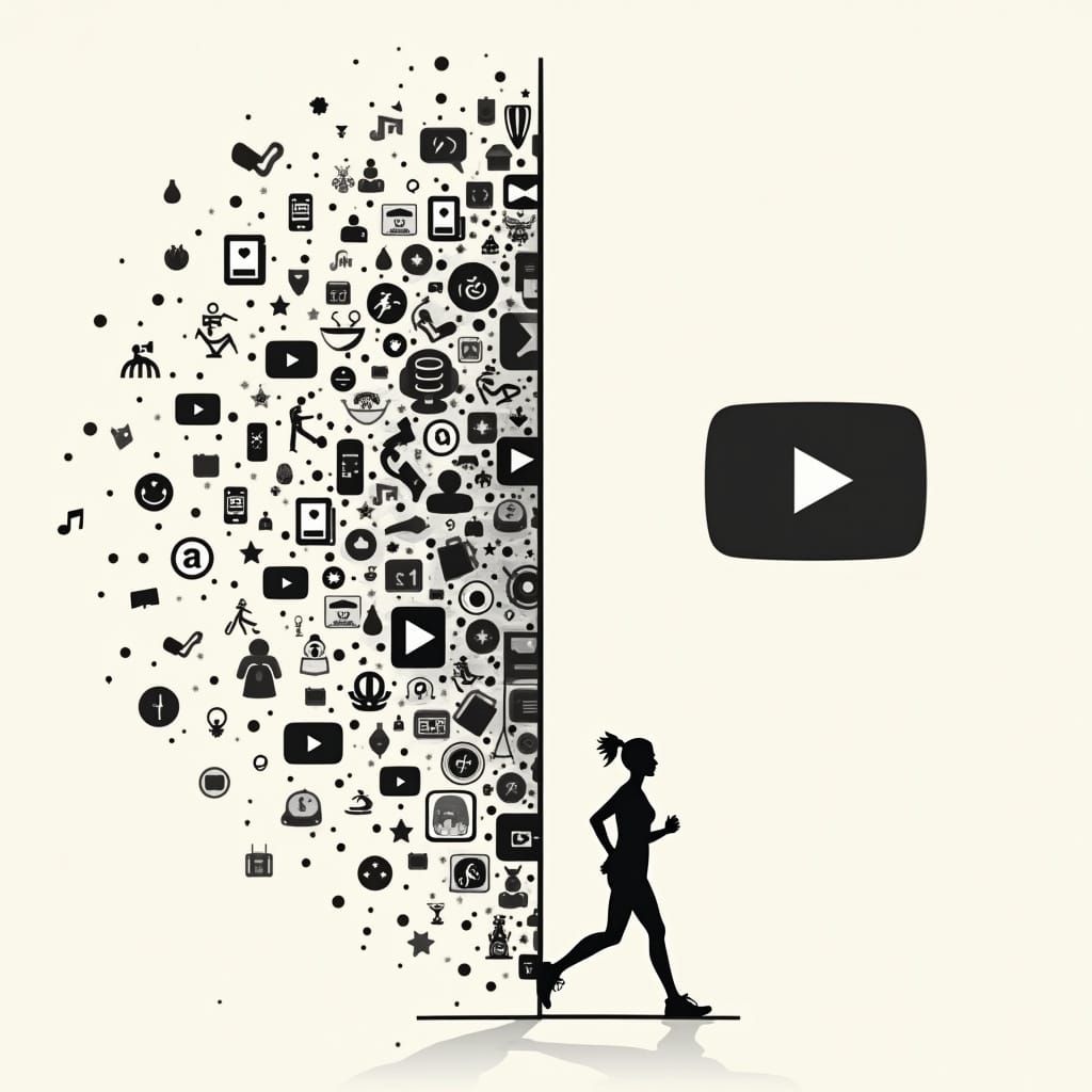 Modern Minimalist Visual Dichotomy in Black and White