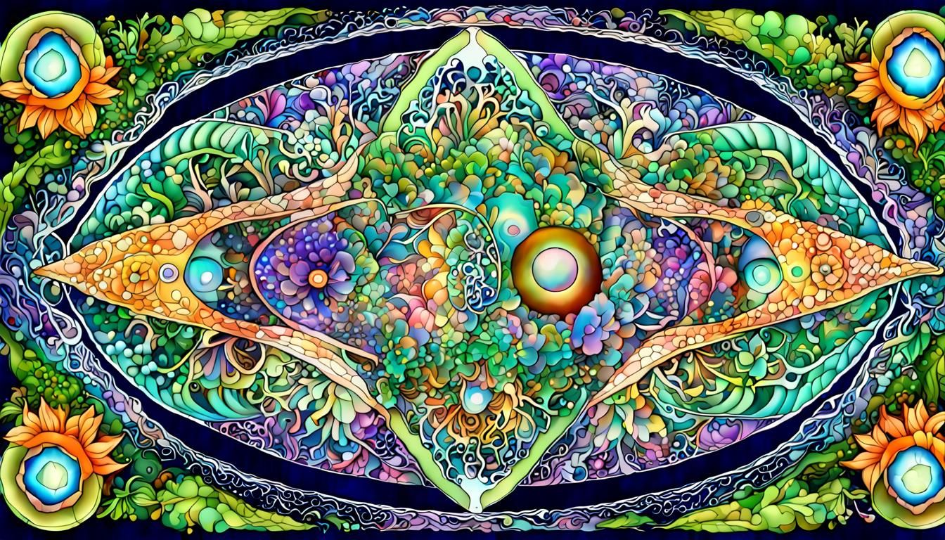 Quantum Zentangle: Hyper Adaptive Flora in 5D Shading