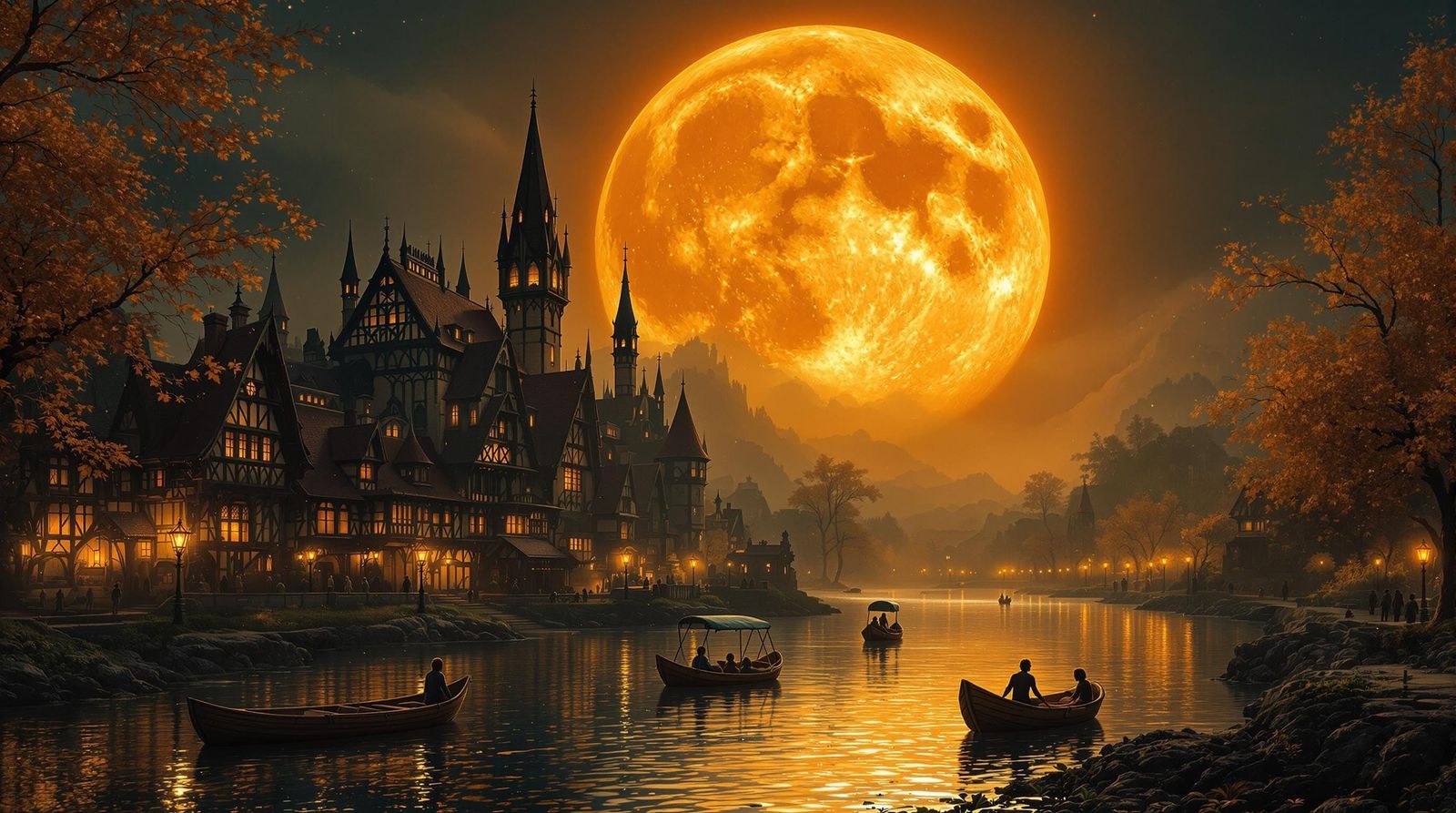 Fantastical and Vibrant Medieval Village  by @Textured Color