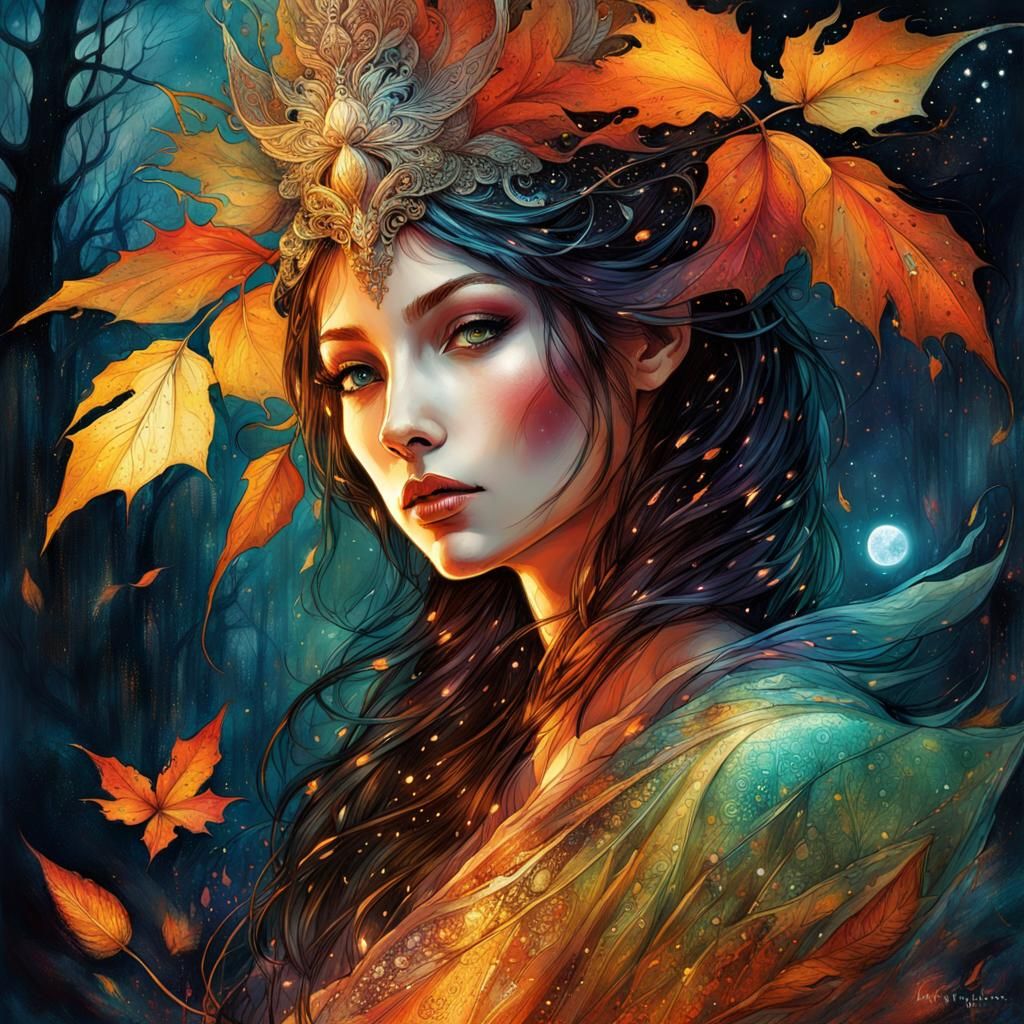 Autumn fairy - AI Generated Artwork - NightCafe Creator