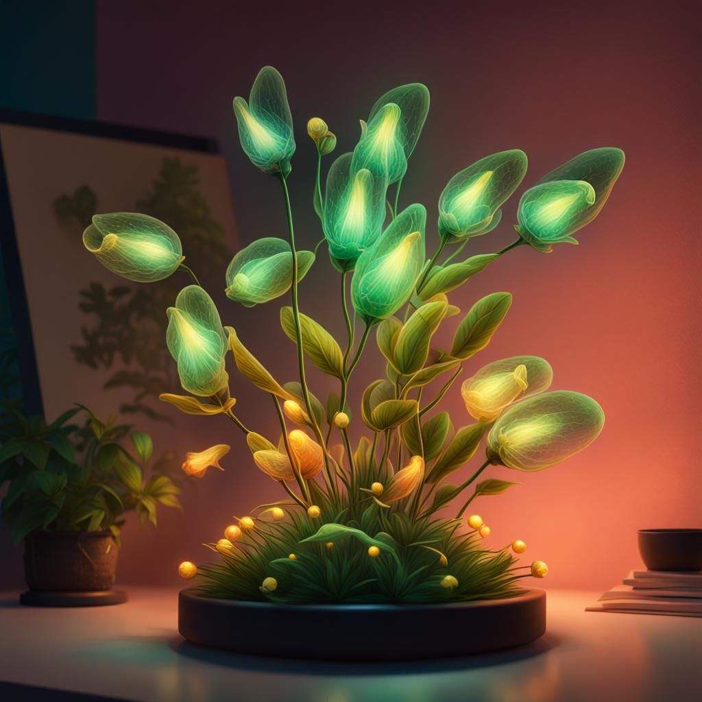 magical Plant as bedside lamp   by @FluorMan