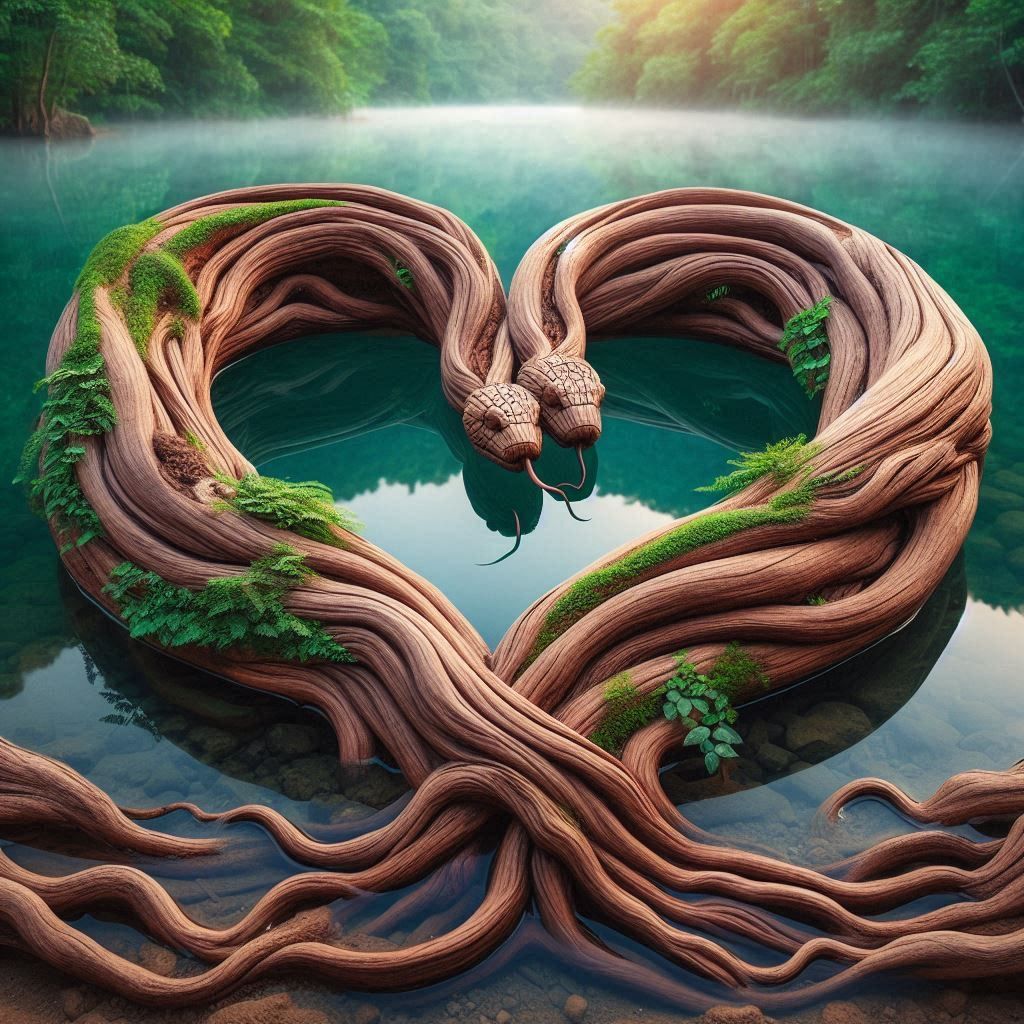 Formin' Two Half-Heart Wood Snakes 🪵🐍🤎