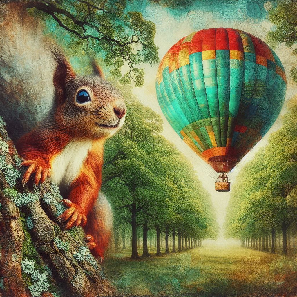 The squirrel and the hot air balloon