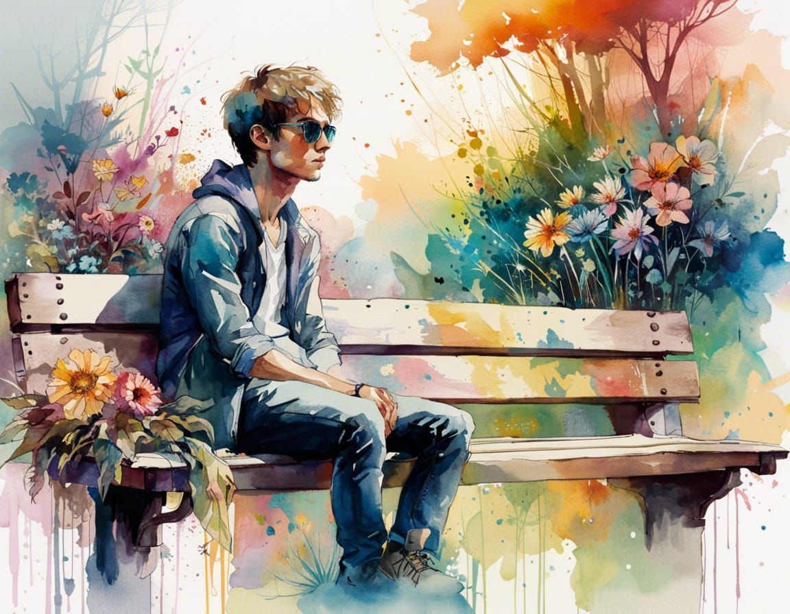 A Long Waiting - Watercolor Wallpaper   by @Jane77755