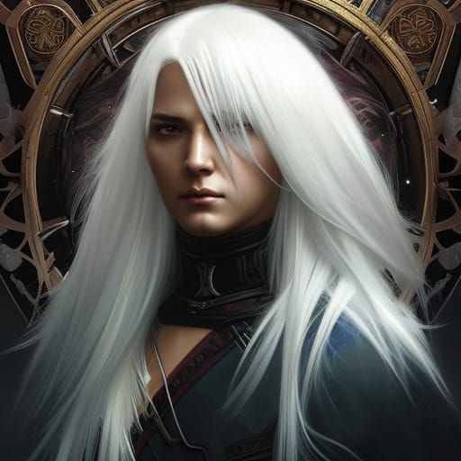 Men with white hair - AI Generated Artwork - NightCafe Creator