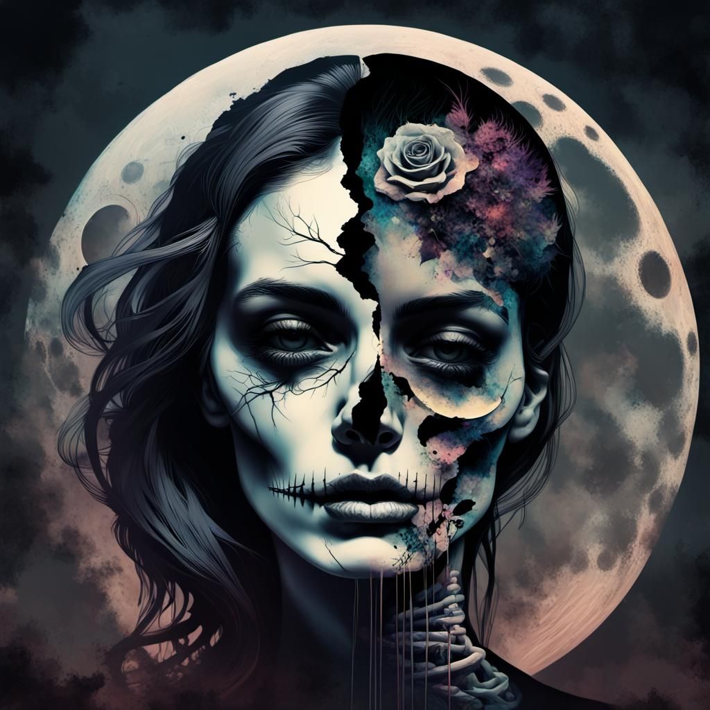 Gothic Goddess of the Macabre Moon
